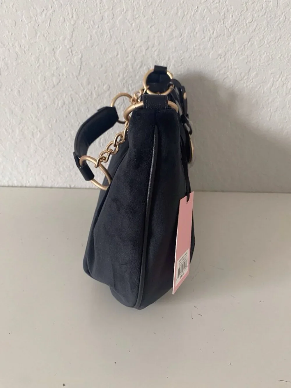 Juicy Couture Need More Juicy Hobo Shoulder Bag‎ Liquorice W/ Heart Charm NEW